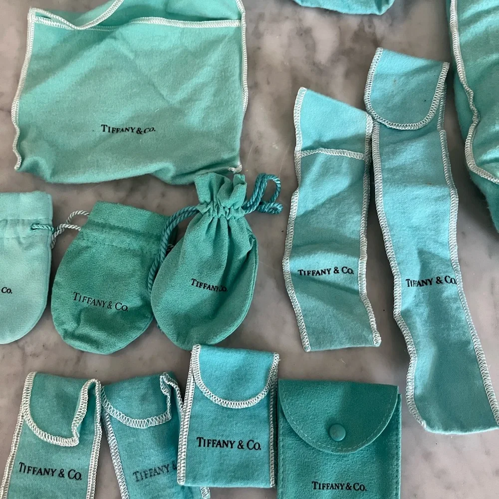 Tiffany & Co. Blue Pouches - Picture 7 of 9